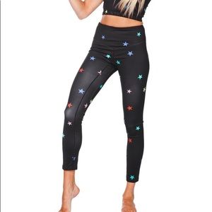 Buddy Love Black High Rise Athletic Leggings Stars
